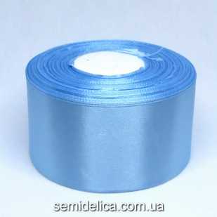 Лента атласная 5,0 см, голубой