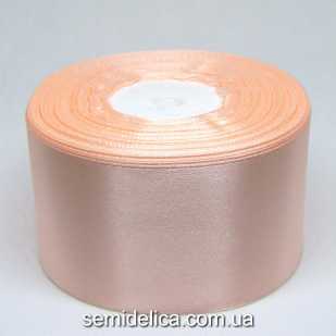 Лента атласная 5,0 см, персик