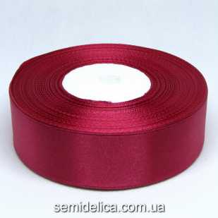 Лента атласная 2,5 см, малиновый
