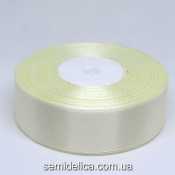 Лента атласная 2,5 см, молочный