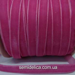 Лента бархатная 1,0 см, розовый