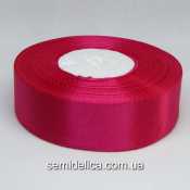 Лента атласная 2,5 см, малиновый яркий