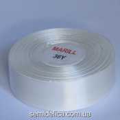 Лента атласная 2,5 см, белый оттенок