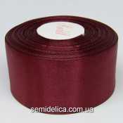 Лента атласная 5,0 см, бордо-марсаловый