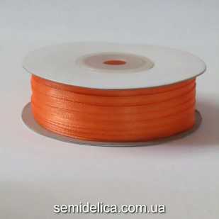 Лента атласная 0,3 см, оранжевый
