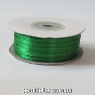 Лента атласная 0,3 см, зеленый светлый