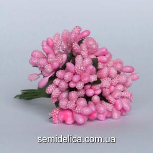 Тычинки на проволоке Незабудка, розовый яркий