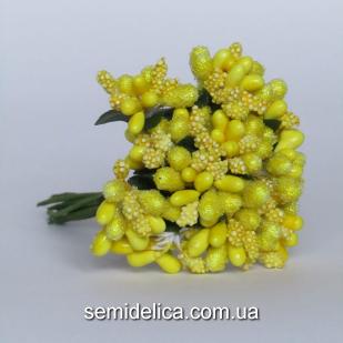 Тычинки на проволоке Незабудка, желтый