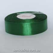 Лента атласная 2,5 см, зеленый 