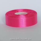 Лента атласная 2,5 см, розовый насыщенный