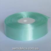 Лента атласная 2,5 см, мятный светлый