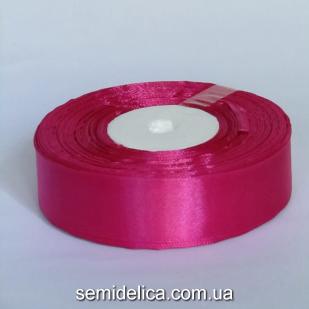 Лента атласная 2,5 см, малиновый светлый