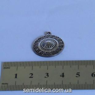 Подвеска "Круглая подвеска", металл 2,5х2,2 см