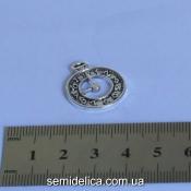 Подвеска "Часы", металл 2,0х2,5 см