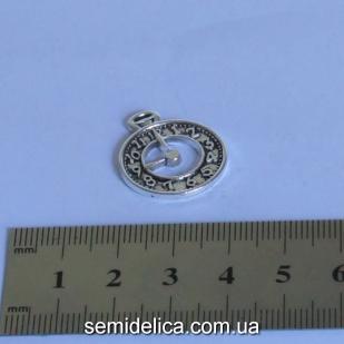 Подвеска "Часы", металл 2,0х2,5 см