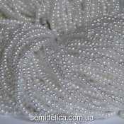 Бусины Жемчуг 3 мм, белый с блеском