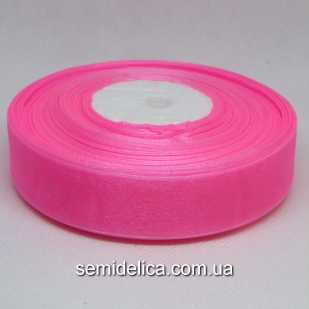 Лента органза 2,0 см, розовый насыщенный