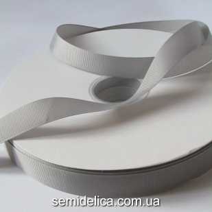 Лента репсовая 2,0 см, серый