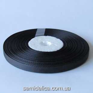 Лента репсовая 0,6 см, черный