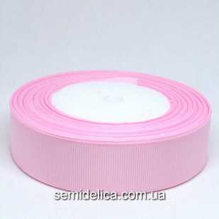 Лента репсовая 2,5 см, розовый светлый