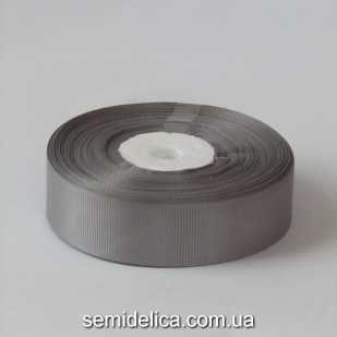 Лента репсовая 2,5 см, серый