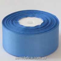 Лента репсовая 4,0 см, синий светлый
