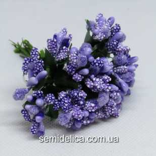 Тычинки на проволоке Незабудка, сиреневый