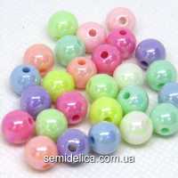 Бусины Жемчуг 8 мм перламутровые, микс