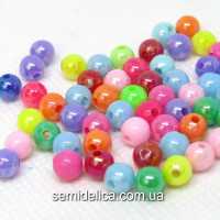 Бусины Жемчуг 6 мм перламутр, микс яркий