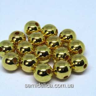 Бусины Жемчуг 10 мм, золото 