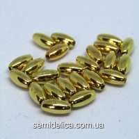 Бусины Жемчуг-рис 8х4 мм, золото 