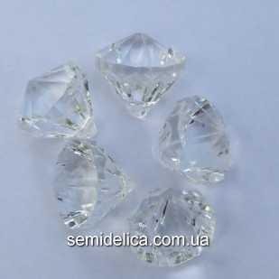 Бусины акрил 12х12 мм Пдвеска, прозрачная