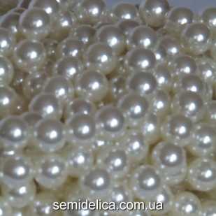 Бусины Жемчуг 5 мм, молочный с блеском
