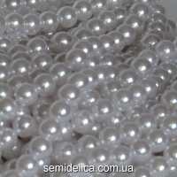 Бусины Жемчуг 10 мм, белый с блеском