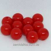 Бусины Жемчуг 14мм, красный