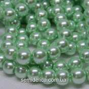 Бусины жемчуг 8 мм стеклянные, мятный