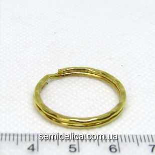 Кольцо замочек для брелоков и ключей 25 мм, золото