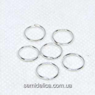 Соединительные колечки 10 мм, серебро