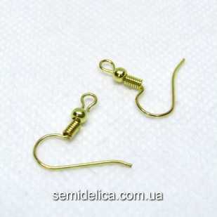 Швензы основы для сережек 2 см, золотой желтый