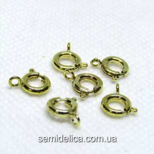 Застежка замочек для бижутерии 1,0 см, золото