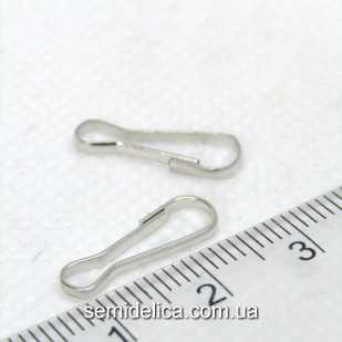 Карабин, замочек для брелоков и клюей 17х4 мм, стальной