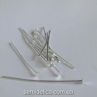 Пины гвоздики 4 см, серебро