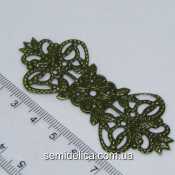 Коннектор филигрань металл 7,9х3,2 см, бронза