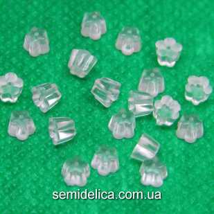 Заглушка силиконовая Цветочек, прозрачная