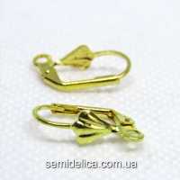 Швензы основы для сережек 2 см Овал, золото