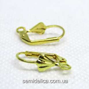 Швензы основы для сережек 2 см Овал, золото