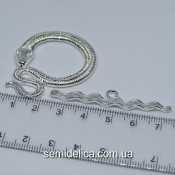 Застежка тогл металл 50х36х3 мм и 51х10 мм Змея, серебро