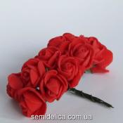 Роза из латекса 2 см, красный