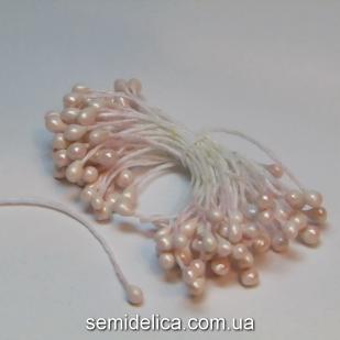 Тычинки 2мм, розовый бледный