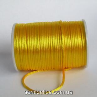 Шнур корсетный 3мм, желтый темный